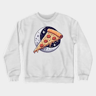 a Pizza slice and The Crescent moon Crewneck Sweatshirt